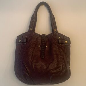 Lucky Brand brown genuine Italian lamb leather bag